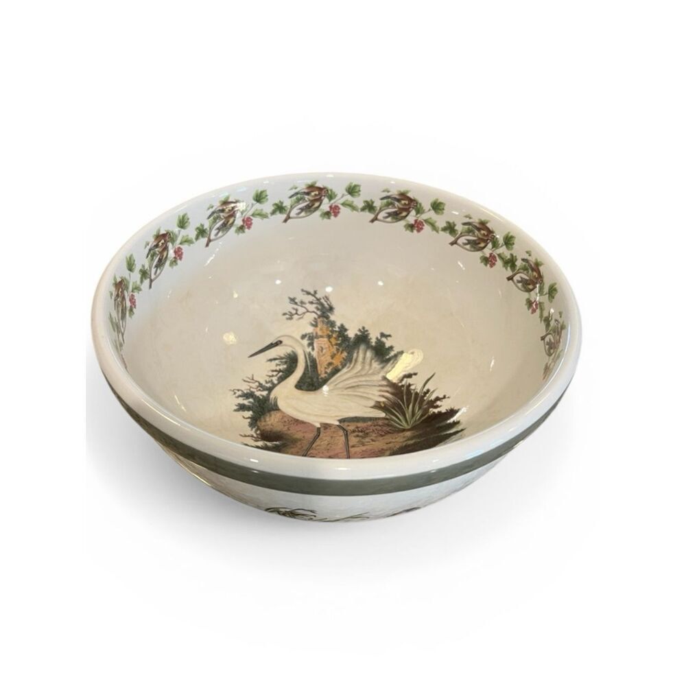 Portmarion birds of Britain serving bowl Decorative White Ceramic